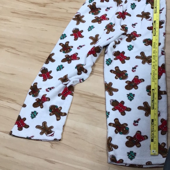 Simple Pleasures Cozy Fuzzy Fleece Gingerbread Fleece PJ Bottoms Medium - Picture 5 of 10